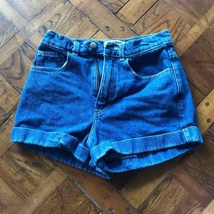 American Apparel High waisted jean shorts!